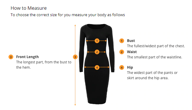 How to measure - women