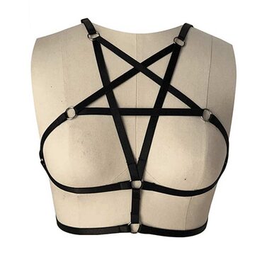 Sexy Pentagram Harness Bralette