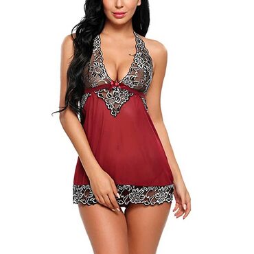 V-Neck Babydoll Mesh Chemise