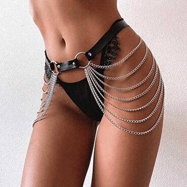 Punk Leather Waist Chain