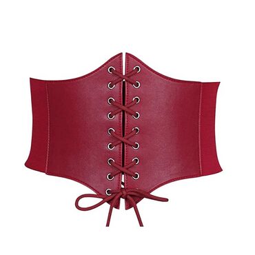 Wide Elastic Tie Corset Waist Belt