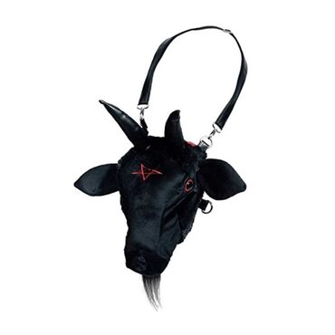 666 Goathead Baphomet Plush Purse Bag