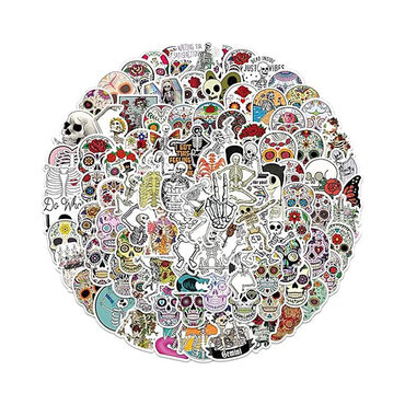 100 Skull Stickers