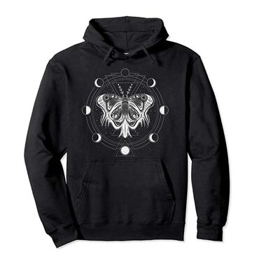 Blackcraft Moon Phases Moth Hoodie