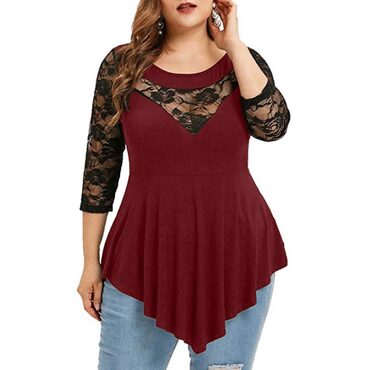 Plus Size Lace Gothic Top
