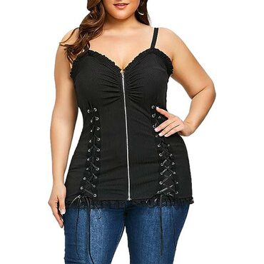 Lace Up Corset Top - Plus Size