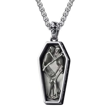 Skull Coffin Pendant Necklace