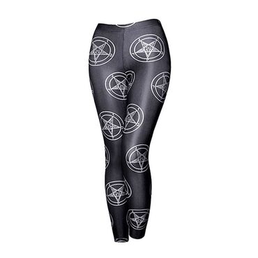 Sexy Black Pentagram Leggings
