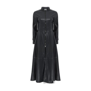 Shiny Black PVC Leather Trenchcoat