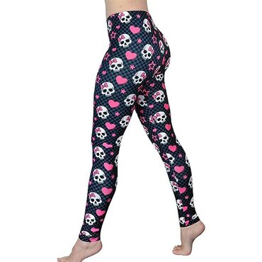 Cute Skull Print Stretch Pants