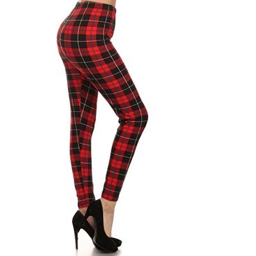 High Waisted Plaid Leggings