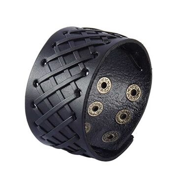 Punk Leather Cuff Bracelet