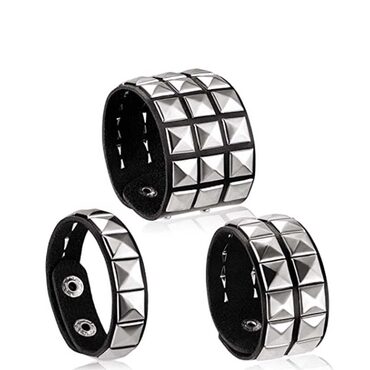Studded Punk Leather Rivet Bracelet