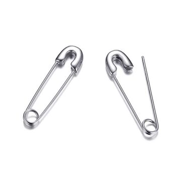 Punk Goth Safety Pin Earrings