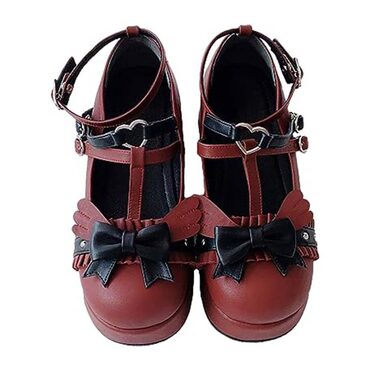 Sweet Lolita Cosplay Shoes with Strawberry Bow
