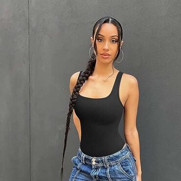 Sexy Ribbed Tank Top Bodysuit