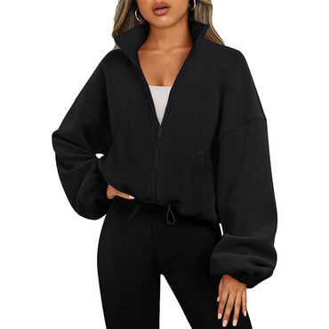 Oversized Full Zip Up Sweatshirt