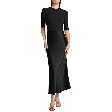 Rosetta Getty Combo T-Shirt A-Line Midi-Dress