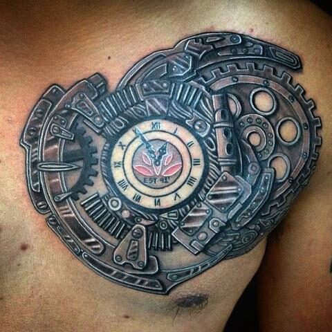 The Mechanical Man - Steampunk Tattoo Ideas
