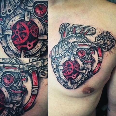The Mechanical Man - Steampunk Tattoo Ideas