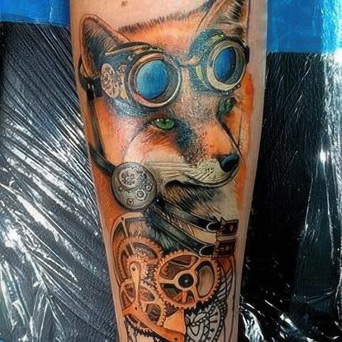 The Mechanical Man - Steampunk Tattoo Ideas