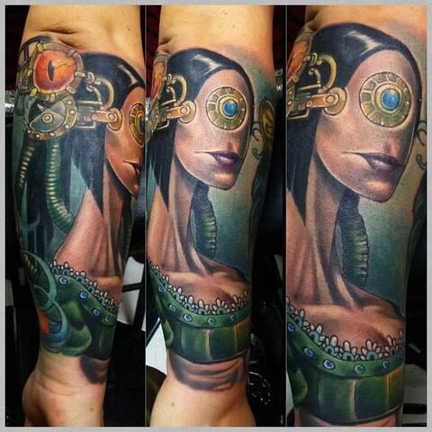 The Mechanical Man - Steampunk Tattoo Ideas