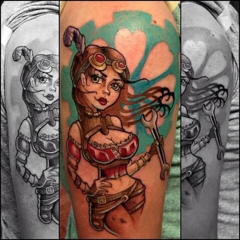 The Mechanical Man - Steampunk Tattoo Ideas