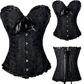 Black - Hot Women's Lacey Corsets - Includes Plus Size - The Black Ravens