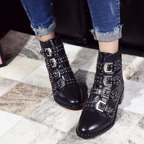 Hot Women's Kickass Real Leather Shoes - The Black Ravens
