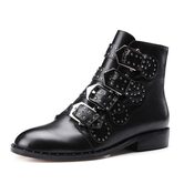 Hot Women's Kickass Real Leather Shoes - The Black Ravens