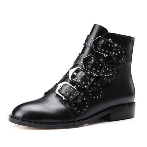 Hot Women's Kickass Real Leather Shoes - The Black Ravens