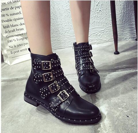 Hot Women's Kickass Real Leather Shoes - The Black Ravens
