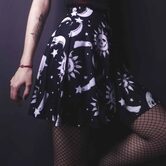 Astrological Sun and Moon Skater Skirt - The Black Ravens