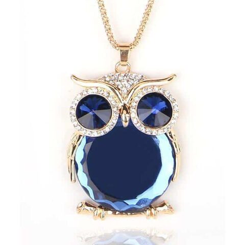 Adorable Women's Natural Stone Necklace Owls - The Black Ravens