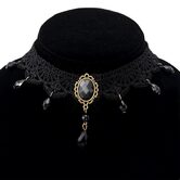 Alternative Black Rhinestone Chokers For Women - The Black Ravens