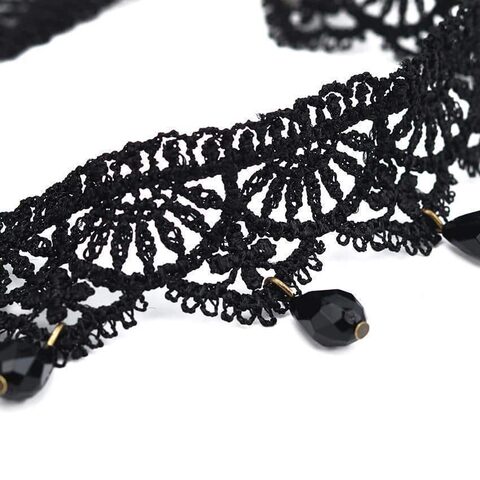 Alternative Black Rhinestone Chokers For Women - The Black Ravens