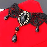 Alternative Black Rhinestone Chokers For Women - The Black Ravens
