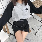 Asymmetrical Gothic Ladies Chain Skirt - The Black Ravens