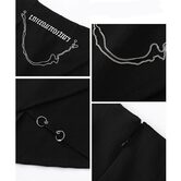 Asymmetrical Gothic Ladies Chain Skirt - The Black Ravens