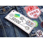 Awesome American Fashion Men's Badge Denim Jacket - The Black Ravens