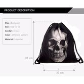 Awesome School, College and Uni Skeleton Head Bag - The Black Ravens