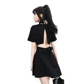 Back Slit Little Goth Dresses - The Black Ravens