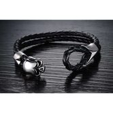 Badass Alternative Skull Head Bangle For Men - The Black Ravens