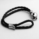 Badass Alternative Skull Head Bangle For Men - The Black Ravens