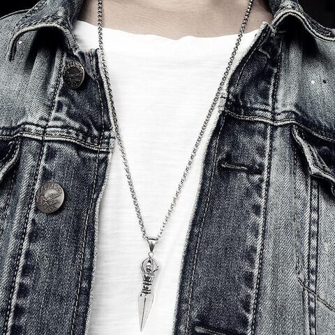 Badass Punk Guys Spear Head Pendant - The Black Ravens