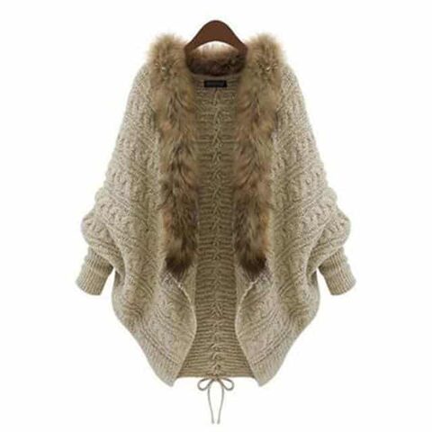 Batwing Wool Ladies' Knitted Cardigan - The Black Ravens