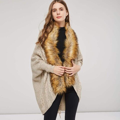 Batwing Wool Ladies' Knitted Cardigan - The Black Ravens