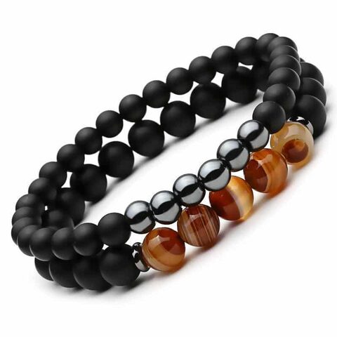 Beaded Gemstone Bracelets For Men - The Black Ravens