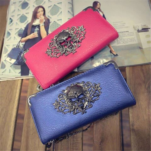 Beautiful Emo Skeleton Head Purses - The Black Ravens