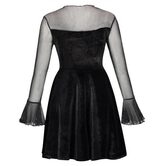 Beautiful Gothic Mesh Sleeves Party Dress - The Black Ravens